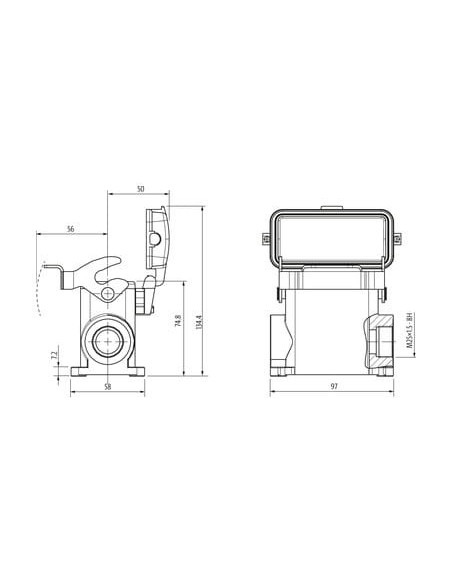 Obudowa Modlink Heavy B10, wysoki profil, IP65, M25 70MH-GSEHL-B01C010 | Przewody i Złącza | Eshop Dopak | Wszystko dla Przemysł