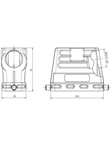 Obudowa Modlink Heavy B16 IP65, zamknięcie zamknięte, M32 70MH-GTFHL-A02D000 | Przewody i Złącza | Eshop Dopak | Wszystko dla Pr