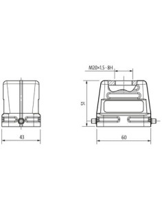 Obudowa Modlink Heavy B6 niski profil, IP65, M20 70MH-GTDNL-A01B000 | Przewody i Złącza | Eshop Dopak | Wszystko dla Przemysłu 2