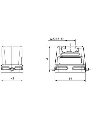 Obudowa Modlink Heavy B6 niski profil, IP65, M20 70MH-GTDNL-A01B000 | Przewody i Złącza | Eshop Dopak | Wszystko dla Przemysłu