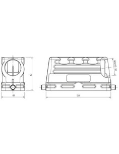 Obudowa Modlink Heavy B24, niski profil, IP65 70MH-GTGNL-A02D000 | Przewody i Złącza | Eshop Dopak | Wszystko dla Przemysłu 2