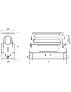 Obudowa Modlink Heavy A16 niski profil, IP65 70MH-GTCNL-A02B000 | Przewody i Złącza | Eshop Dopak | Wszystko dla Przemysłu 2