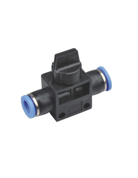 Zawór pneumatyczny wtykowy odcinający z odpowietrzeniem, do węża 6 mm, tworzywo sztuczne | Hydraulika | Eshop Dopak | Wszystko d