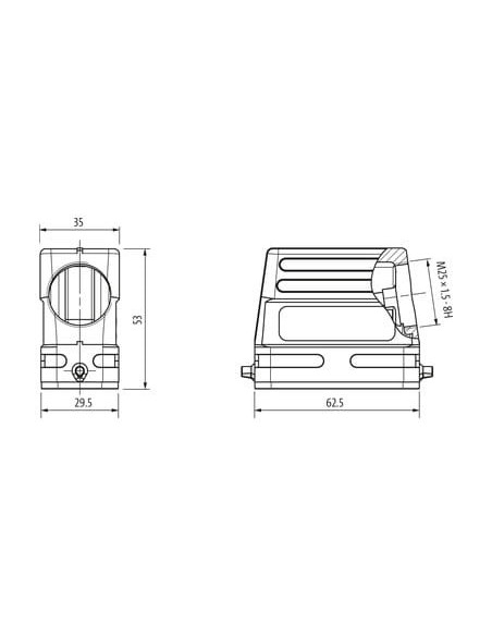Budowa konstrukcji Modlink Heavy A10, niskoprofilowa, IP65, M25 70MH-GTBNL-A02C000 | Przewody i Złącza | Eshop Dopak | Wszystko 