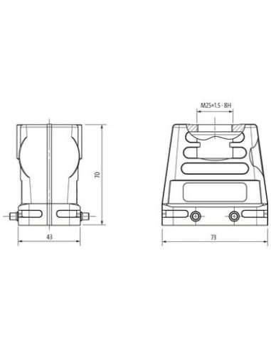 Obudowa Modlink Heavy B10, IP65, M25 70MH-GTEHQ-A01C000 | Przewody i Złącza | Eshop Dopak | Wszystko dla Przemysłu
