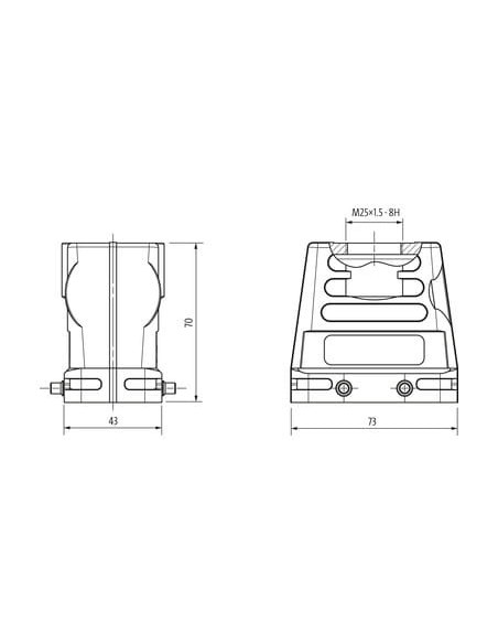 Obudowa Modlink Heavy B10, IP65, M25 70MH-GTEHQ-A01C000 | Przewody i Złącza | Eshop Dopak | Wszystko dla Przemysłu