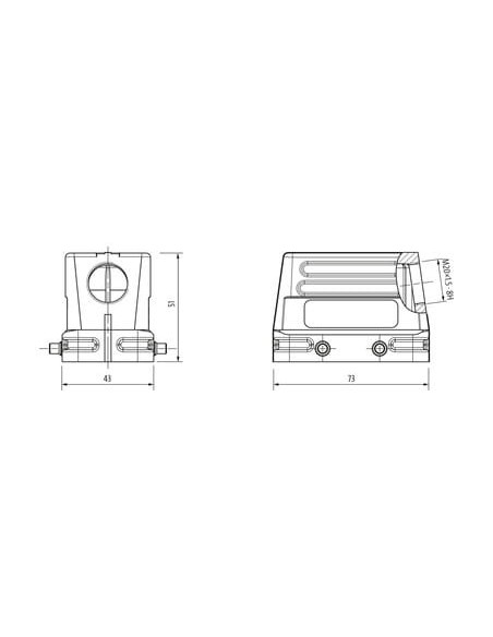 Budowa konstrukcji Modlink Heavy B10, niskoprofilowa, IP65 70MH-GTENQ-A02B000 | Przewody i Złącza | Eshop Dopak | Wszystko dla P
