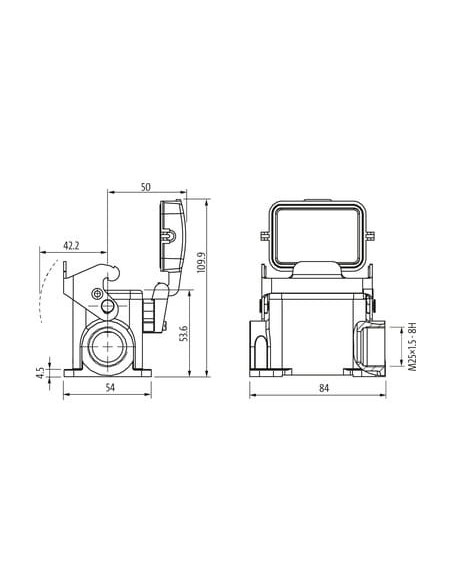 Obudowa Modlink Heavy B6, niski profil, IP65 70MH-GSDNL-B01C010 | Przewody i Złącza | Eshop Dopak | Wszystko dla Przemysłu