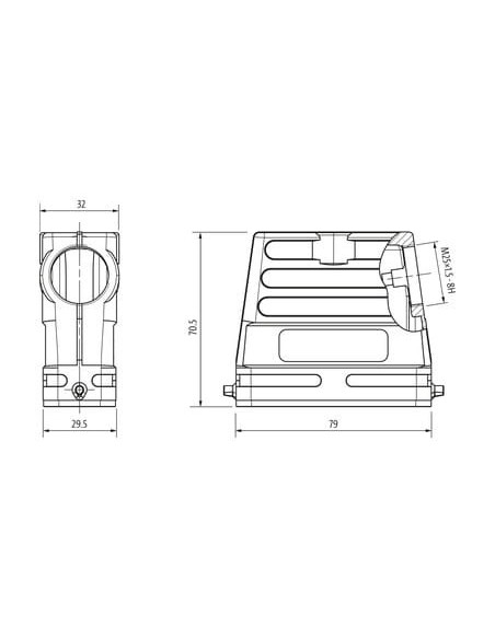 Obudowa Modlink Heavy A16 wysoki profil, IP65 70MH-GTCHL-A02C000 | Przewody i Złącza | Eshop Dopak | Wszystko dla Przemysłu
