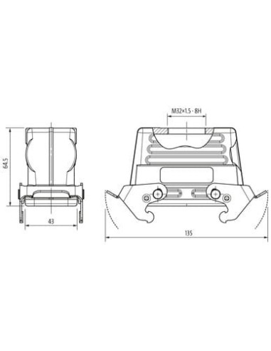 Obudowa Modlink Heavy, niski profil, IP65 70MH-GKFNQ-B01D000 | Przewody i Złącza | Eshop Dopak | Wszystko dla Przemysłu