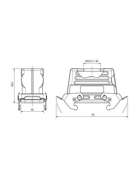 Obudowa Modlink Heavy, niski profil, IP65 70MH-GKFNQ-B01D000 | Przewody i Złącza | Eshop Dopak | Wszystko dla Przemysłu