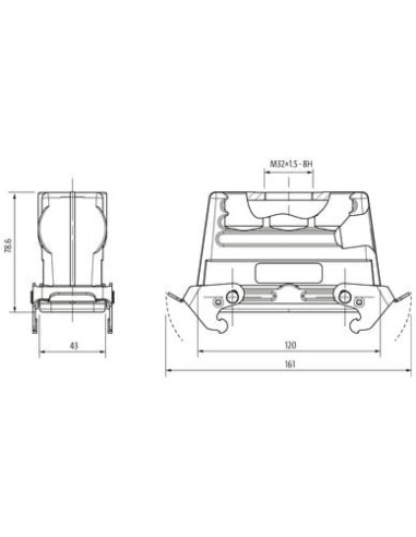 Obudowa Modlink Heavy B24, wysoki profil, IP65 70MH-GKGHQ-B01D000 | Przewody i Złącza | Eshop Dopak | Wszystko dla Przemysłu