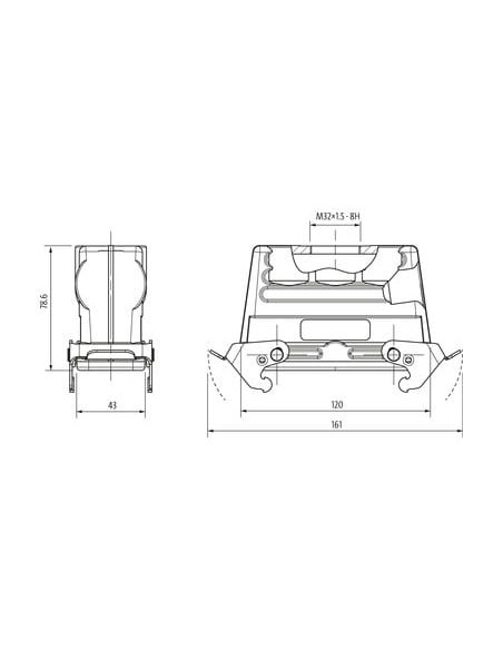 Obudowa Modlink Heavy B24, wysoki profil, IP65 70MH-GKGHQ-B01D000 | Przewody i Złącza | Eshop Dopak | Wszystko dla Przemysłu