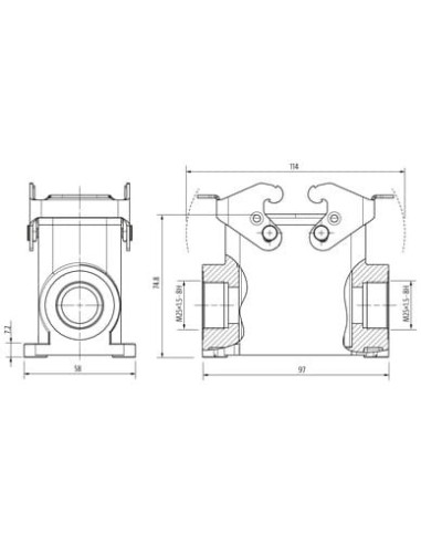 Budowa instalacji Modlink Heavy B10, wysoki profil, IP65, M25 70MH-GSEHQ-B02C000 | Przewody i Złącza | Eshop Dopak | Wszystko dl