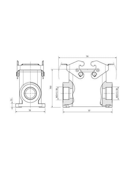Budowa instalacji Modlink Heavy B10, wysoki profil, IP65, M25 70MH-GSEHQ-B02C000 | Przewody i Złącza | Eshop Dopak | Wszystko dl