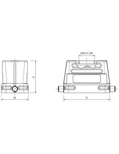 Obudowa Modlink Heavy B10, niski profil, IP65 70MH-GTENL-A01C000 | Przewody i Złącza | Eshop Dopak | Wszystko dla Przemysłu 2