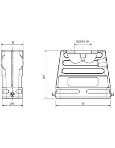 Obudowa Modlink Heavy A16 wysoki profil, IP65 70MH-GTCHL-A01C000 | Przewody i Złącza | Eshop Dopak | Wszystko dla Przemysłu 2