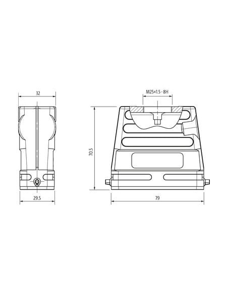 Obudowa Modlink Heavy A16 wysoki profil, IP65 70MH-GTCHL-A01C000 | Przewody i Złącza | Eshop Dopak | Wszystko dla Przemysłu