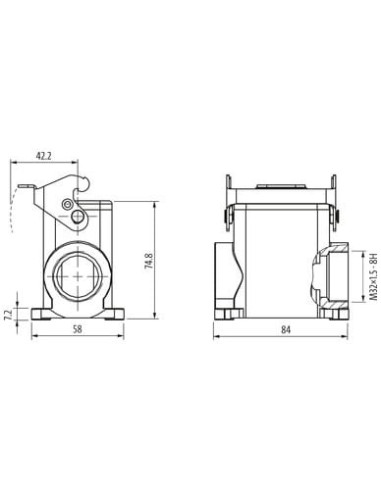 Obudowa Modlink Heavy B6, wysoki profil, IP65 70MH-GSDHL-B01D000 | Przewody i Złącza | Eshop Dopak | Wszystko dla Przemysłu