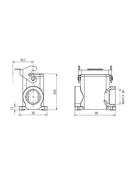 Obudowa Modlink Heavy B6, wysoki profil, IP65 70MH-GSDHL-B01D000 | Przewody i Złącza | Eshop Dopak | Wszystko dla Przemysłu
