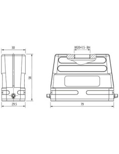 Obudowa Modlink Heavy A16 niski profil, IP65 70MH-GTCNL-A01B000 | Przewody i Złącza | Eshop Dopak | Wszystko dla Przemysłu 2