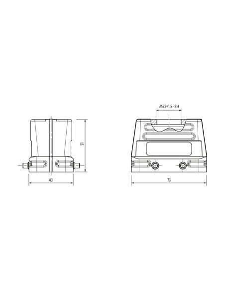 Obudowa Modlink Heavy B10, niski profil, IP65 70MH-GTENQ-A01C000 | Przewody i Złącza | Eshop Dopak | Wszystko dla Przemysłu