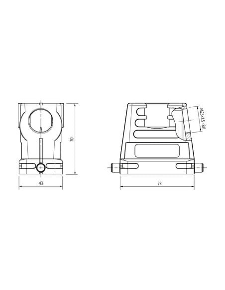 Obudowa Modlink Heavy B10, wysoki profil, IP65 70MH-GTEHL-A02C000 | Przewody i Złącza | Eshop Dopak | Wszystko dla Przemysłu