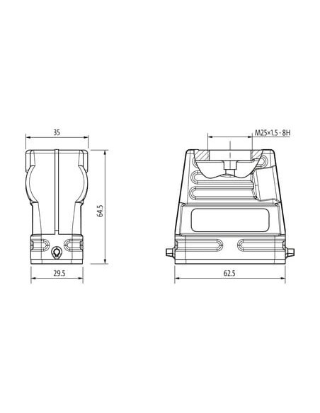 A10 wysoki profil, IP65 70MH-GTBHL-A01C000 | Przewody i Złącza | Eshop Dopak | Wszystko dla Przemysłu