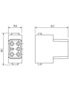 Wkładka opakowań Modlink Heavy męski, 5-polowa, Push-in, 400V, 16A 70MH-MAB1P-0050402 | Przewody i Złącza | Eshop Dopak | Wszyst 2