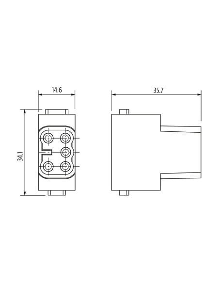 Wkładka opakowań Modlink Heavy męski, 5-polowa, Push-in, 400V, 16A 70MH-MAB1P-0050402 | Przewody i Złącza | Eshop Dopak | Wszyst