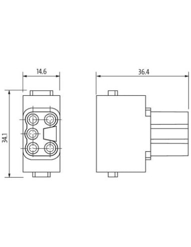 Wkładka wydania Modlink Heavy żeńska, 5-polowa, Push-in, 400V, 16A 70MH-MAC1P-0050402 | Przewody i Złącza | Eshop Dopak | Wszyst