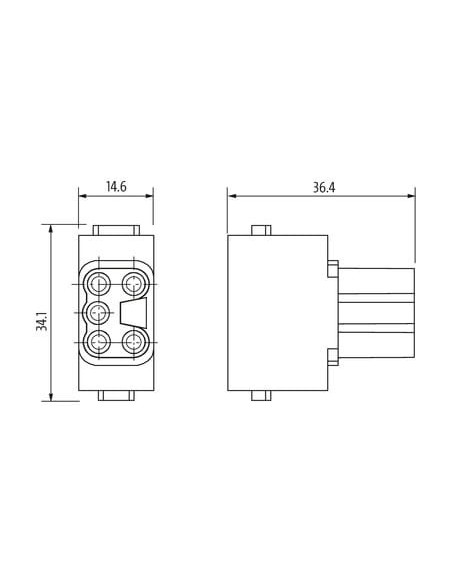 Wkładka wydania Modlink Heavy żeńska, 5-polowa, Push-in, 400V, 16A 70MH-MAC1P-0050402 | Przewody i Złącza | Eshop Dopak | Wszyst