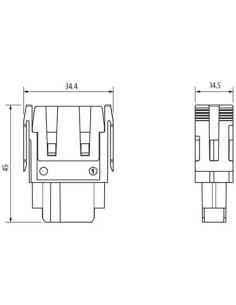 Wkład Modlink Heavy Modular żeński, 3-polowy 70MH-MAC1C-0030903 | Przewody i Złącza | Eshop Dopak | Wszystko dla Przemysłu 2