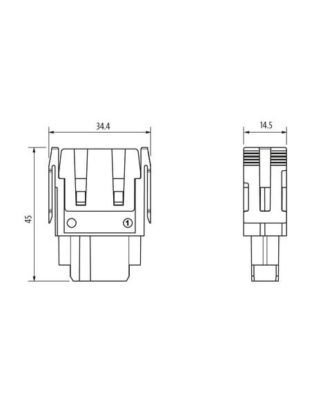 Wkład Modlink Heavy Modular żeński, 3-polowy 70MH-MAC1C-0030903 | Przewody i Złącza | Eshop Dopak | Wszystko dla Przemysłu