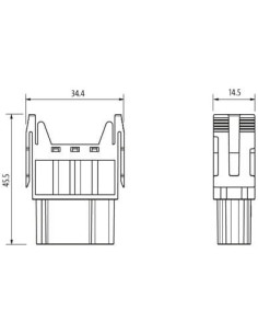 Wkład Modlink Heavy Modular żeński, 6-polowy 70MH-MAC1C-0060502 | Przewody i Złącza | Eshop Dopak | Wszystko dla Przemysłu 2