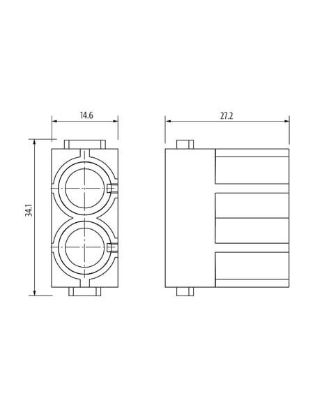 Wkładka Modlink Heavy Modular, pneumatyczna, żeńska/męska, 2-polowa 70MH-MAP10-0020000 | Przewody i Złącza | Eshop Dopak | Wszys