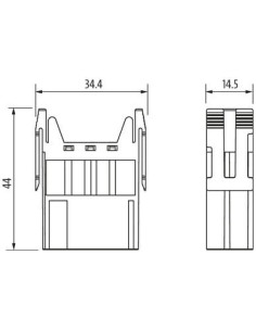 Wkładka Modlink Heavy Modular, męska, 6-polowa, 500V, 16A 70MH-MAB1C-0060502 | Przewody i Złącza | Eshop Dopak | Wszystko dla Pr 2
