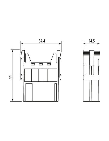 Wkładka Modlink Heavy Modular, męska, 6-polowa, 500V, 16A 70MH-MAB1C-0060502 | Przewody i Złącza | Eshop Dopak | Wszystko dla Pr