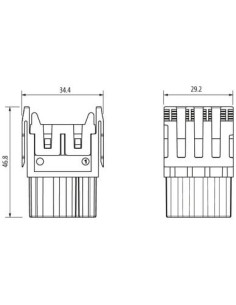 Wkładka Modlink Heavy Modular, żeńska, 20-polowa, 500V, 16A 70MH-MAC1C-0200502 | Przewody i Złącza | Eshop Dopak | Wszystko dla  2