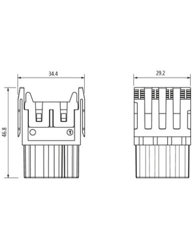 Wkładka Modlink Heavy Modular, żeńska, 20-polowa, 500V, 16A 70MH-MAC1C-0200502 | Przewody i Złącza | Eshop Dopak | Wszystko dla 