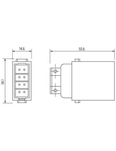 Wkład Modlink Heavy Modular - moduł Gigabit, męski 70MH-MAH1C-0000000 | Przewody i Złącza | Eshop Dopak | Wszystko dla Przemysłu 2