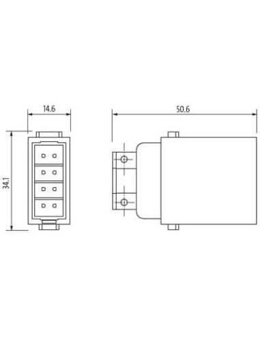 Wkład Modlink Heavy Modular - moduł Gigabit, męski 70MH-MAH1C-0000000 | Przewody i Złącza | Eshop Dopak | Wszystko dla Przemysłu