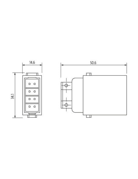 Wkład Modlink Heavy Modular - moduł Gigabit, męski 70MH-MAH1C-0000000 | Przewody i Złącza | Eshop Dopak | Wszystko dla Przemysłu