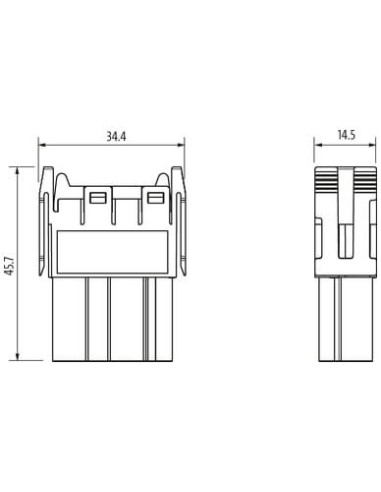 Wkładka Modlink Heavy żeńska 4-polowa 830V, 40A 70MH-MAC1C-0040603 | Przewody i Złącza | Eshop Dopak | Wszystko dla Przemysłu