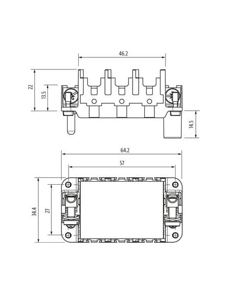 Ramka Modlink Heavy Modular B10 żeńska, dla 3 elementów 70MH-RE03B-0000000 | Przewody i Złącza | Eshop Dopak | Wszystko dla Prze