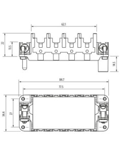 Ramka Modlink Heavy Modular B16 żeńska dla 4 części 70MH-RF04B-0000000 | Przewody i Złącza | Eshop Dopak | Wszystko dla Przemysł 2