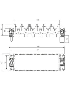 Ramka Modlink Heavy Modular B24 żeńska dla 6 elementów 70MH-RG06B-0000000 | Przewody i Złącza | Eshop Dopak | Wszystko dla Przem 2
