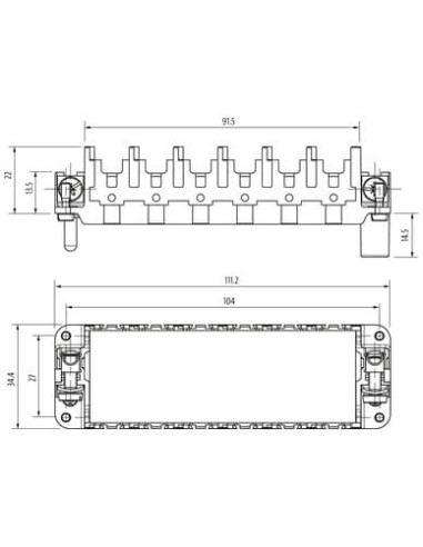 Ramka Modlink Heavy Modular B24 żeńska dla 6 elementów 70MH-RG06B-0000000 | Przewody i Złącza | Eshop Dopak | Wszystko dla Przem