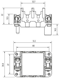 Ramka Modlink Heavy Modular B6 żeńska, w zestawie 2 elementy 70MH-RD02B-0000000 | Przewody i Złącza | Eshop Dopak | Wszystko dla 2