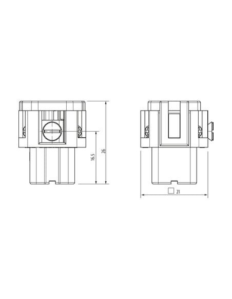 Wkładka księgowa Modlink Heavy żeńska A3 3-polowa, 400V, 10A 70MH-EB003-AS02010 | Przewody i Złącza | Eshop Dopak | Wszystko dla